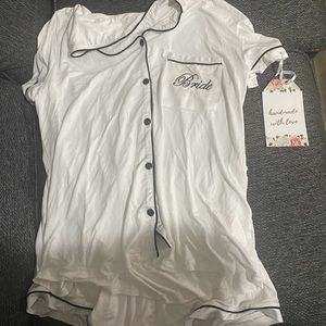 NWT Bride pajamas - top and shorts set